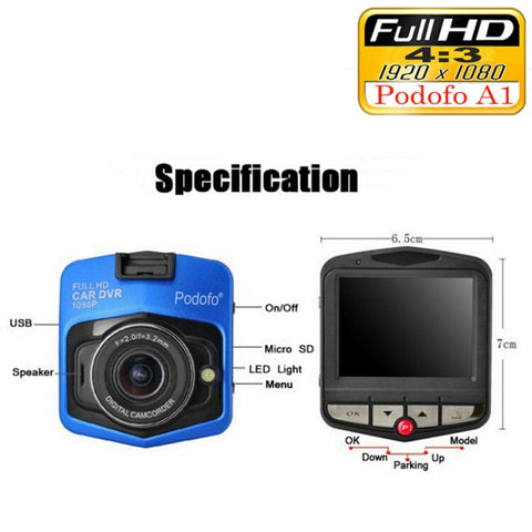 CAR GT300 Full 1080p HD DVR Dash Camera With Night Vision