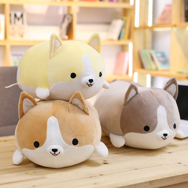 Hug Me Corgi Stuffed Animal Huggable Plush Pillows